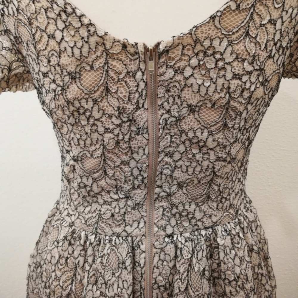 One Clothing Textured Lace Mini Dress - Picture 7 of 9